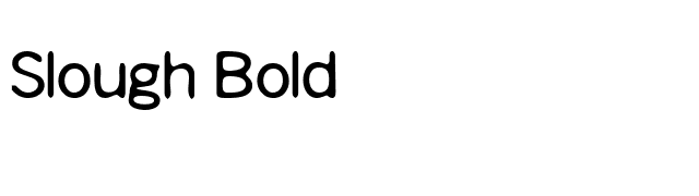 Slough Bold font preview