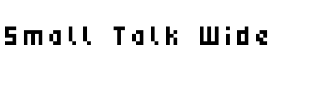 Small Talk Wide font preview