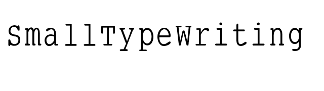 SmallTypeWriting font preview