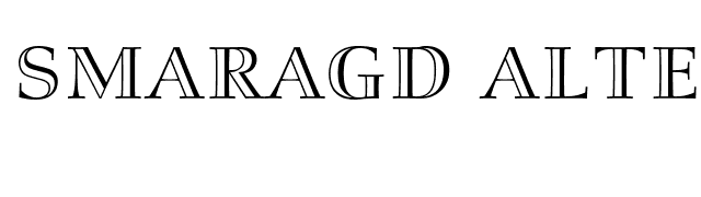 Smaragd Alternate font preview