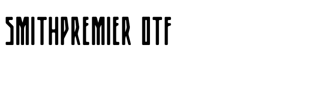 SmithPremier OTF font preview