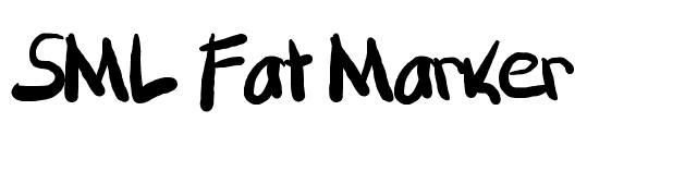 SML Fat Marker font preview