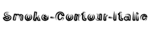 Smoke-Contour-Italic font preview