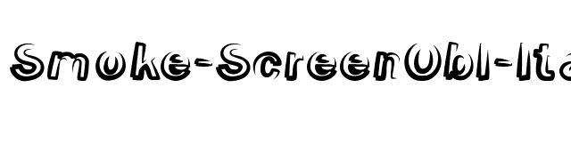 Smoke-ScreenObl-Italic font preview