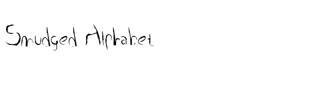 Smudged Alphabet font preview