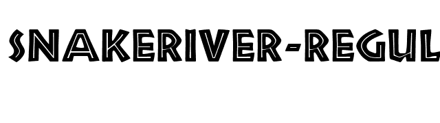 SnakeRiver-Regular font preview