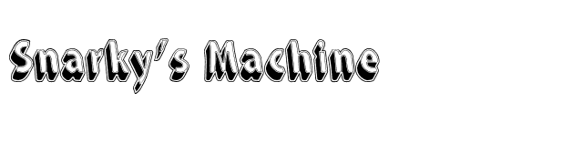 Snarky's Machine font preview