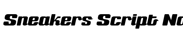 Sneakers Script Narrow font preview