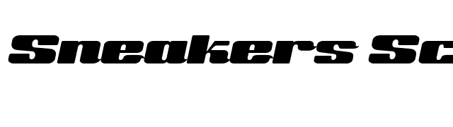 Sneakers Script UltraWide font preview