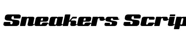 Sneakers Script Wide font preview