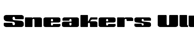 Sneakers UltraWide font preview