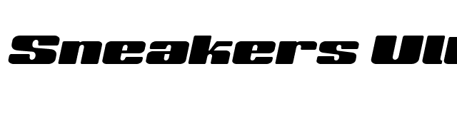 Sneakers UltraWide Italic font preview