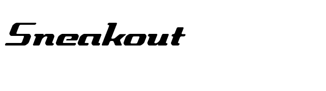 Sneakout font preview