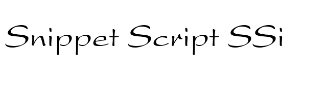 Snippet Script SSi font preview