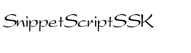 SnippetScriptSSK font preview