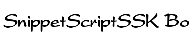 SnippetScriptSSK Bold font preview