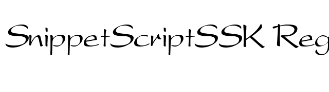 SnippetScriptSSK Regular font preview