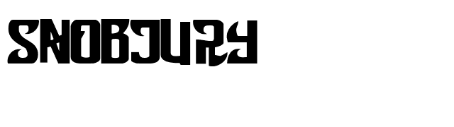 Snobjury font preview