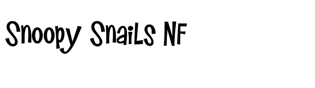 Snoopy Snails NF font preview