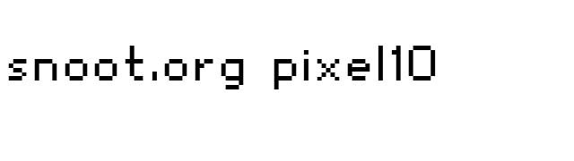 snoot.org pixel10 font preview