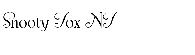 Snooty Fox NF font preview