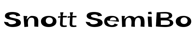 Snott SemiBold font preview