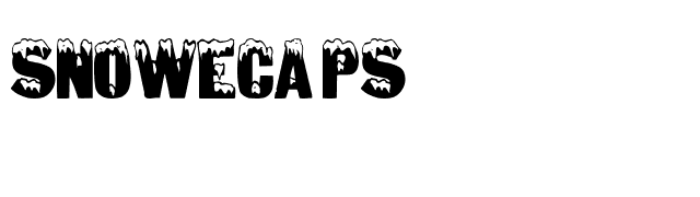 Snowecaps font preview