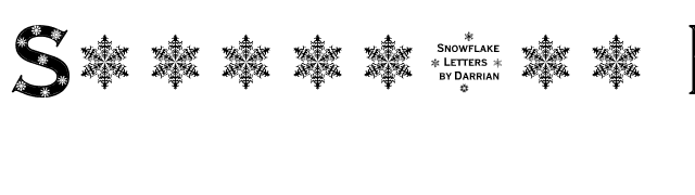 Snowflake Letters font preview