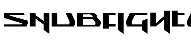 Snubfighter Expanded font preview