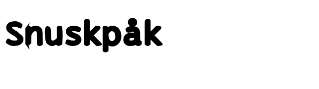 Snuskpåk font preview