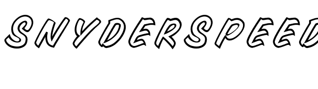 SnyderSpeed-Out font preview