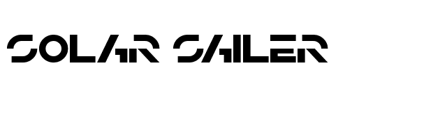 Solar Sailer font preview