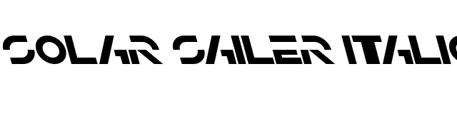 Solar Sailer Italic font preview