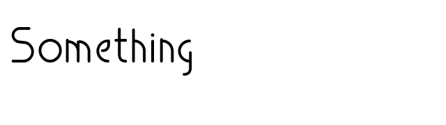 Something font preview