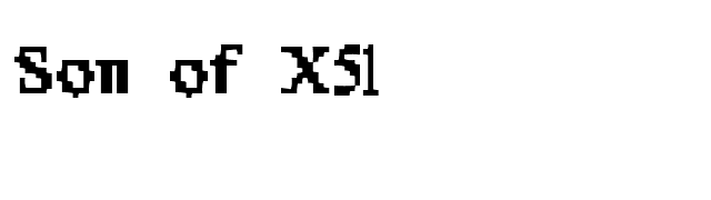 Son of X51 font preview