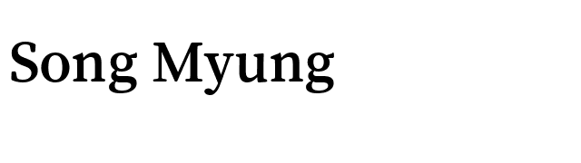 Song Myung font preview