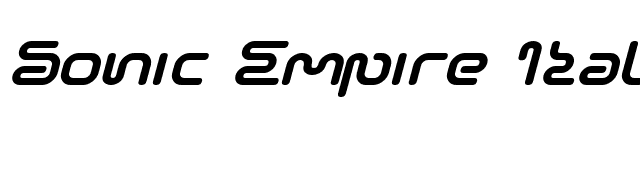 Sonic Empire Italic font preview