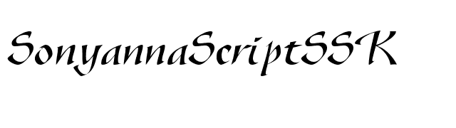 SonyannaScriptSSK font preview