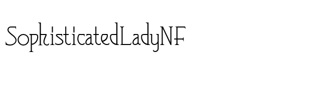 SophisticatedLadyNF font preview