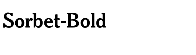 Sorbet-Bold font preview