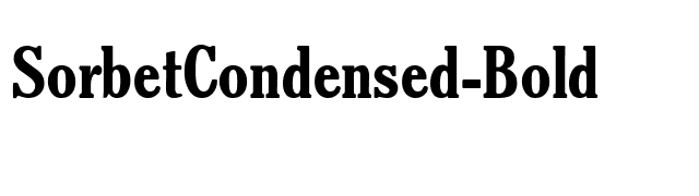 SorbetCondensed-Bold font preview