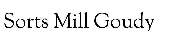 Sorts Mill Goudy font preview