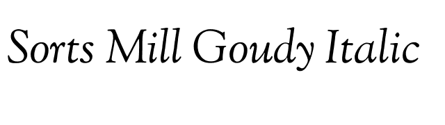 Sorts Mill Goudy Italic font preview