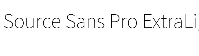 Source Sans Pro ExtraLight font preview