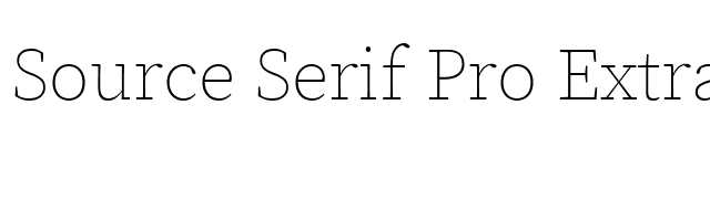 Source Serif Pro ExtraLight font preview