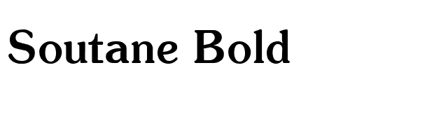 Soutane Bold font preview