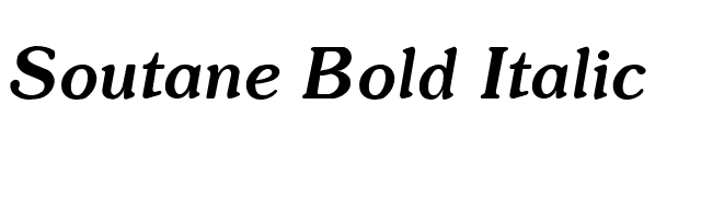 Soutane Bold Italic font preview