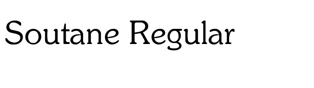 Soutane Regular font preview