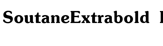 SoutaneExtrabold Regular font preview