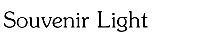 Souvenir Light font preview